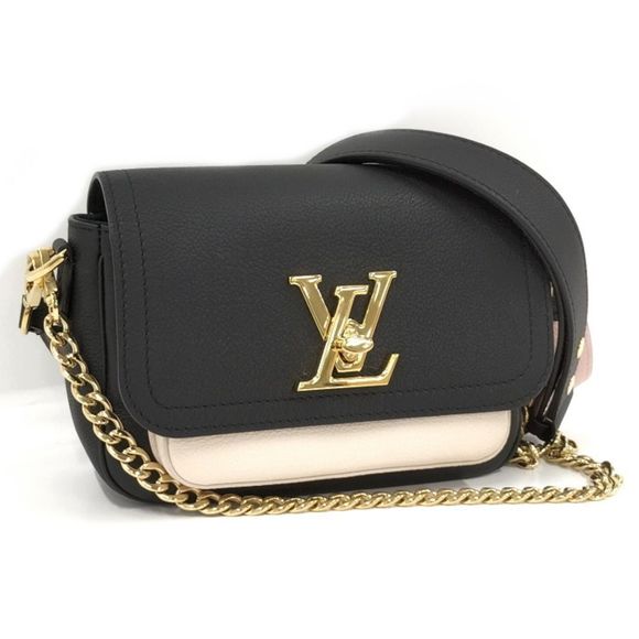 Louis Vuitton Rock Me Tender Grain Calf Leather Black Pink Shoulder Bag - Picture 1 of 7